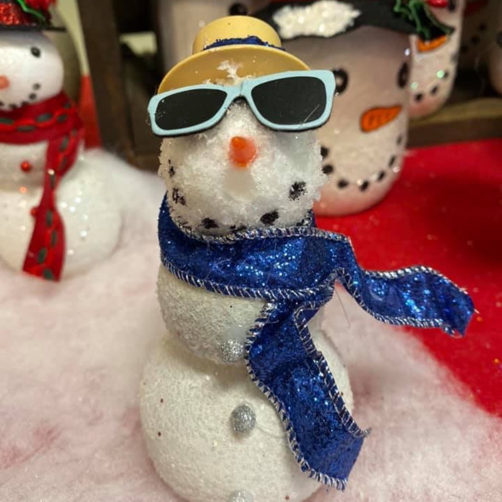 Salt Shaker Snowman with Sunglasses